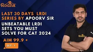 30 days 30 LRDI sets by Apoorv sir || CAT 2024 || LRDI || Day - 1