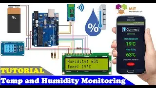 how to make Wireless Temperature and Humidity Monitoring System using Bluetooth | mit app inventor
