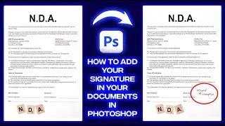 how to add your signature in your documents in photoshop