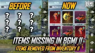 BGMI ITEMS REMOVED FROM INVENTORY 😱HOW TO GET BACK MISSING ITEMS REMOVED FROM BGMI ? OFFICIAL REPLY