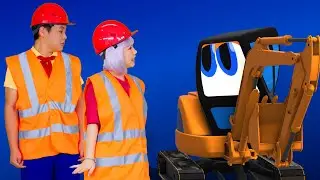 Construction Crew Song |  Excavator, Bulldozer, Digger, Crane | Kids Funny Songs