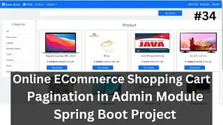 #34 Pagination Product & Orders Admin Module Spring Boot Project | Shopping Cart Spring Boot Project