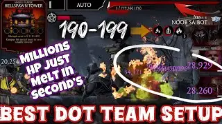 Multiple Amazing Dot Damage Team & Talent Tree Setup Mortal Kombat Mobile | Fatal Hellspawn 190-199