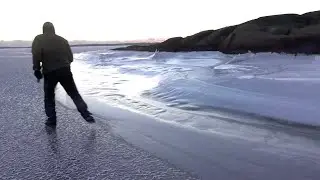 Skating on Sea Ice 2, Hvaler in Norway