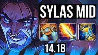 SYLAS vs YASUO (MID) | 85% winrate, 47k DMG, 6 solo kills, 16/3/7, Godlike | EUW Grandmaster | 14.18