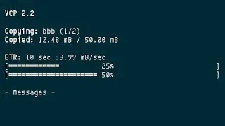 vcp, visual cp (copying) with progress bar