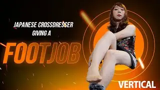 Japanese Crossdresser's ASMR by feet with satin pantyhose HA690m