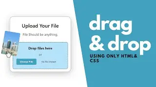 How to Make Drag and Drop in HTML and CSS | Drag & Drop HTML | Frontenddude