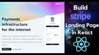 Build Stripe Landing Page in React JS | React JS Beginner Project