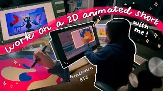 FREELANCE 2D ANIMATOR 👾 working process vlog (be productive with me!)