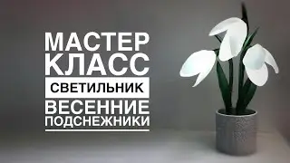 Светильник Весенние подснежники/ DIY lamp Snowdrop/ DIY lâmpada Snowdrop