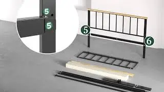 Zinus | Brianne Metal and Wood Platform Bed Frame Assembly Instructions