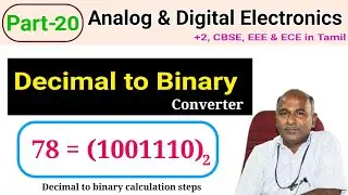 Decimal to Binary converter in tamil| Calculation Stpes|