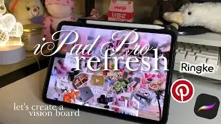 ipad refresh after 3 months 🧺🫧 | how to create a vision board | ipad pro | ft. ringke