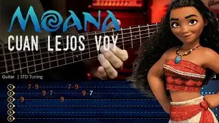 How Far I'll Go - MOANA Guitar Tutorial | Cuan Lejos Voy - Cover Guitarra Christianvib