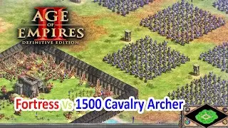 Age of Empires 2 HD - An Impregnable Fortress vs 1500 Heavy Cavalry Archer