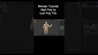 Blender tutorial High poly to Low poly Tris #blendertutorial #blender #maya #3dmodel #3danimation