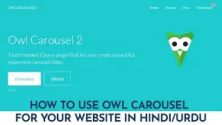 How to Use Owl Carousel For Your Website in Hindi/Urdu | JQuery Owl Carousel Tutorial in Hindi/Urdu