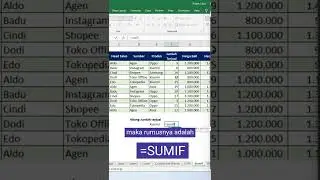 1 menit Jago SUMIF, jutaan data juga beres #belajarexcel#excelcepat #sumif