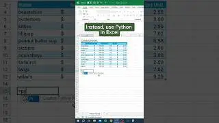 Python in Excel‼️ #excel #python