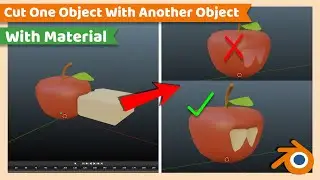 How to Cut One Object with Another Object | Blender Tutorial