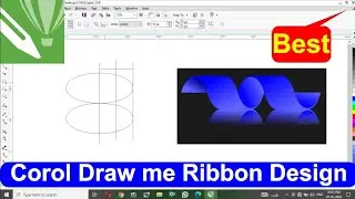 Swirl Ribbon Design in Coreldraw | 3d Twisted Ribbon design | Corel draw design