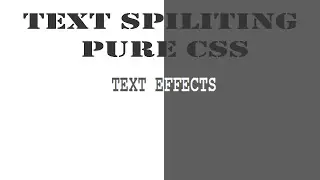 CSS Practices #2 - How to vertically split a text using CSS  ( Text Effect 1 )