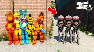 FNAF КАК ТОЙ ФРЕДДИ И АНИМАТРОНИКИ СПАСАЛИ ЧИКУ ОТ ИНОПЛАНЕТЯН В ГТА 5 МОДЫ ФНАФ ANIMATRONICS GTA 5