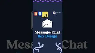 Chat | Message Box || How to create a chat/message section using html css and js | 