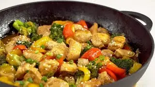 ЖАРЕНАЯ КУРИЦА С ОВОЩАМИ ПО-КИТАЙСКИ. Вкусный ужин за 30 минут. Рецепт от Всегда Вкусно!