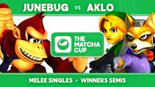 🍵Matcha Cup: Junebug (Donkey Kong) vs Aklo (Link / Fox) | SSBM Melee Winners Semis