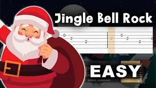 Jingle Bell Rock - EASY Guitar tutorial (TABS)