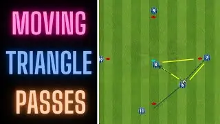 Moving Triangle Passes | Continuous Passing drill | Football/Soccer