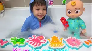 Bath time with Cocomelon bath toys video song for kids/wash my hands