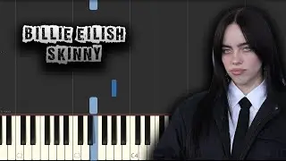 Billie Eilish - SKINNY - [Piano Tutorial] (Synthesia) (Download MIDI + PDF Scores)