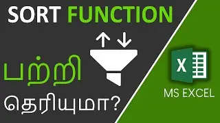 Sort Function in Excel in Tamil