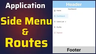 App Side Menu with Routes using Ant Design Menu and React Router DOM in ReactJS | Side Bar Tutorial