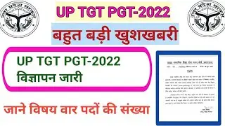 UP TGT PGT 2022 Vacancy Out. Up TGT 2022 Subject wise Vacancy.