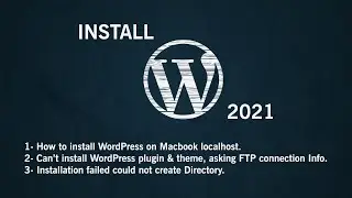 How to Install WordPress on Localhost, FTP Connection error & could not create directory