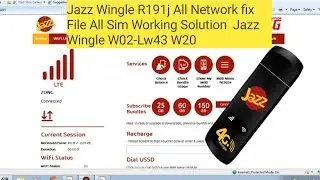 How to Jazz Wingle R19 j W02-Lw43 All Network fix File All Sim Working Solution |Jazz Wingle W20 B20