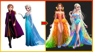 Elsa Anna Frozen Glow Up My Little Pony 🦄😍 Disney Princesses Transformation