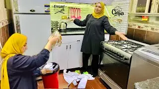 مالحقتش اشم نفسي عملت لاختي مطبخ جديد ذيها زيي وريحتها من التعب اللي كانت فيه اتفاجأت من اللي حصل 😳