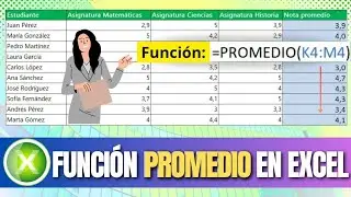 FUNCION PROMEDIO EN EXCEL