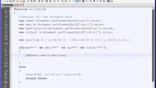 Simple form validation using javascript from the scratch