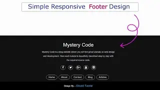 Simple Responsive Footer Design using HTML and CSS | footer html css