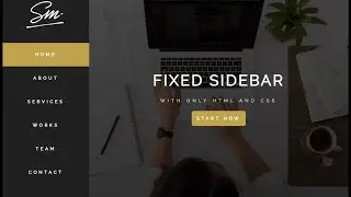 How To Make a Sidebar Menu Using Only HTML and CSS 2020