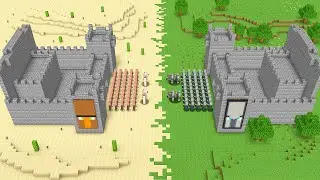 Minecraft Villager Castle vs Pillager Castle