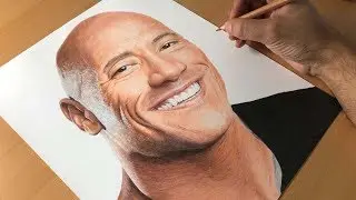 Drawing The Rock (Dwayne Johnson) - Timelapse Video | Artology