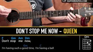 DON´T STOP ME NOW - QUEEN 🎸 Cover de guitarra con acordes | Guitarraviva