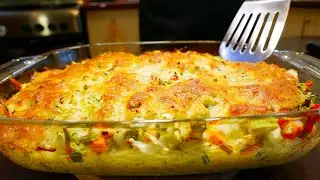 Обалденная Запеканка из Молодых Кабачков у неё нежная текстура и очень вкусная сырная корочка.